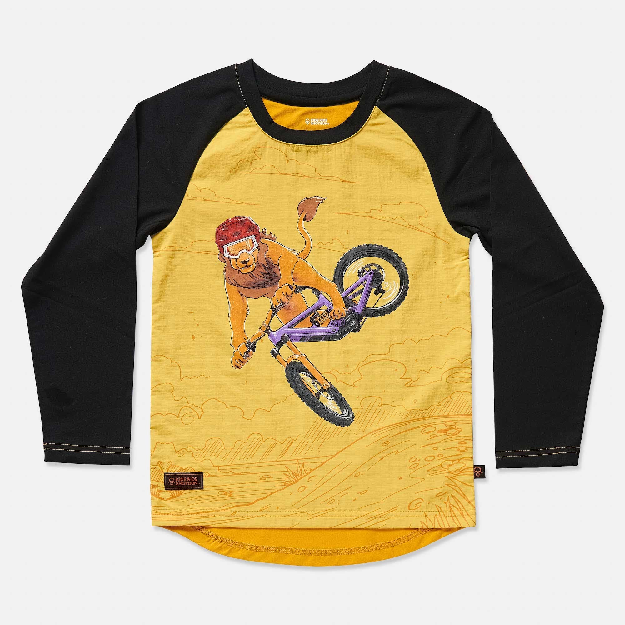 mountainbike shirt kinder LOOSE LION WINDDICHTES MTB-JERSEY FÜR KINDER – Kids Ride Shotgun DE
