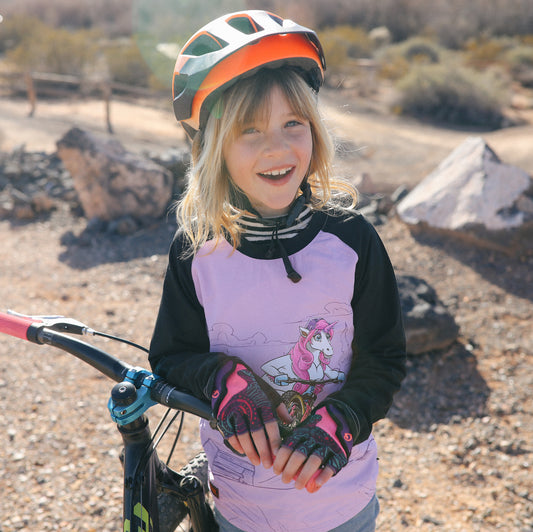 UPSHIFT UNICORN WINDDICHTES MTB-JERSEY FÜR KINDER