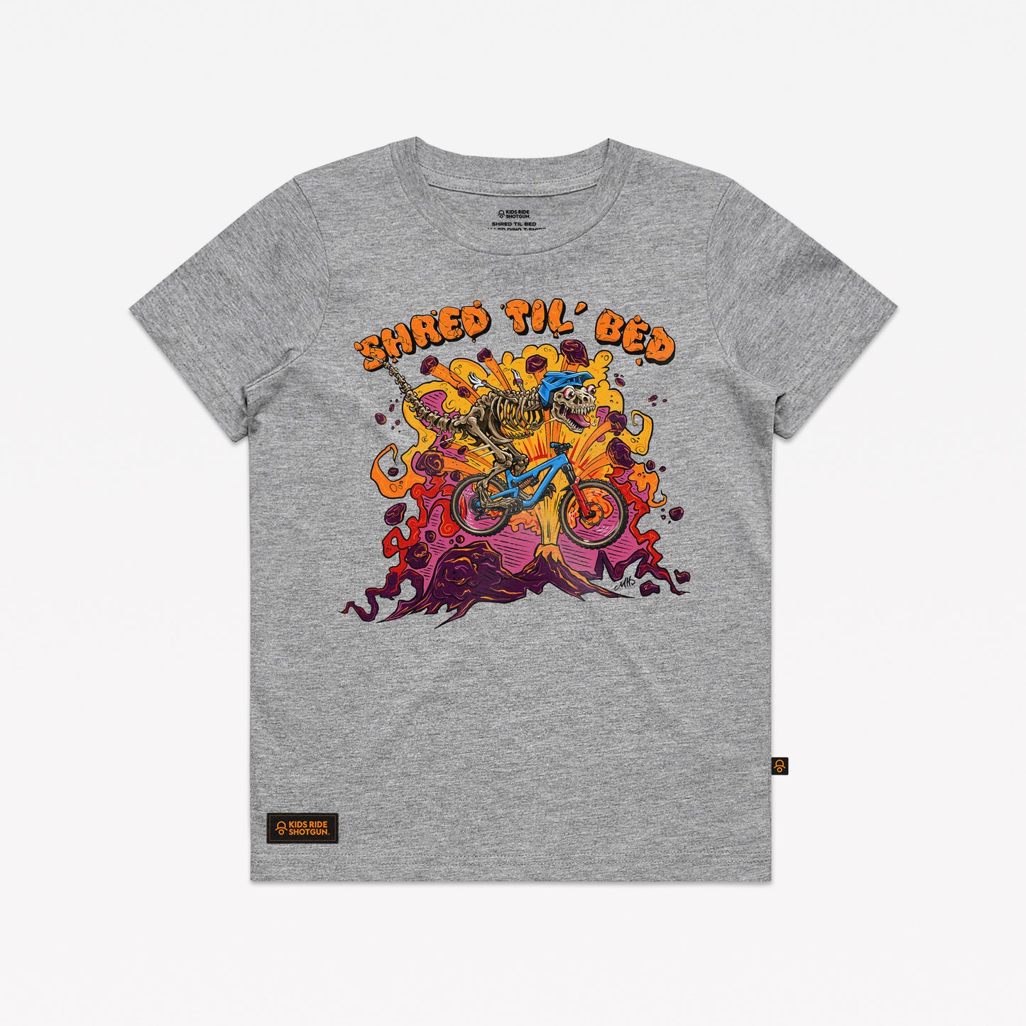 SHRED TIL BED DIALLED DINO KINDER-T-SHIRT