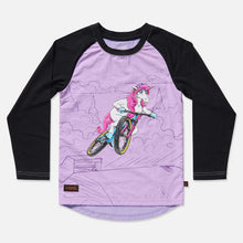 Laden Sie das Bild in den Galerie-Viewer, Upshift Unicorn Winddichtes Kinder MTB Jersey